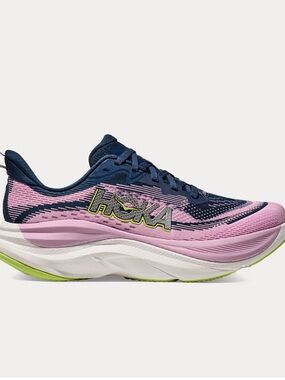 Hoka Skyflow Women's Pink, Navy & Lime Road-Running Shoe